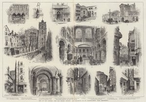 Régi londoni darabok, a régi perjelség templom és a Szent Bertalan templomrész, West Smithfield